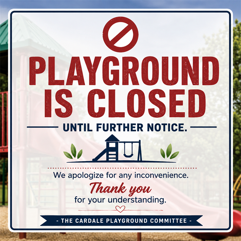 Cardale Playground Closed
